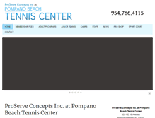 Tablet Screenshot of pompanobeachtenniscenter.com